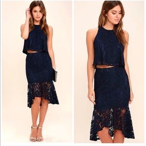Lulus 2 piece navy set